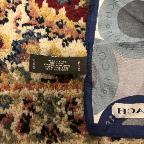 Coach Blue Snaphead Silk Scarf - Picture 2 of 4